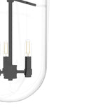 Hunter Sacha 3-Light Natural Iron Modern/Contemporary Clear Glass Urn LED Medium Hanging Pendant Light