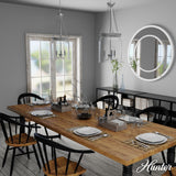 Hunter Devon Park 3-Light Brushed Nickel Transitional Clear Glass Urn LED Medium Hanging Pendant Light