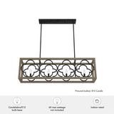 Hunter Gablecrest 4-Light Matte Black Transitional Led Chandelier