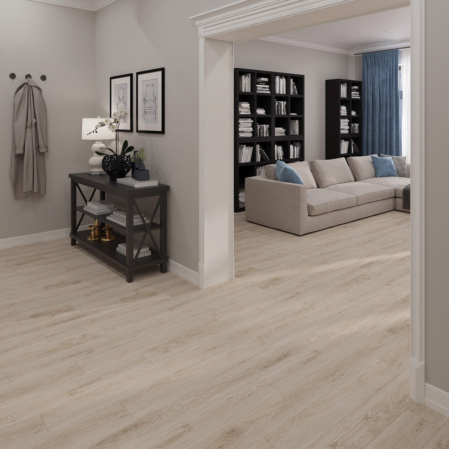 Lucida USA PresCore Clay 36-in L x 6-in W x 2-mm Thick Waterproof Glue-Down Luxury Vinyl Plank Flooring, 12-mil Wear Layer (54-sq ft Carton)