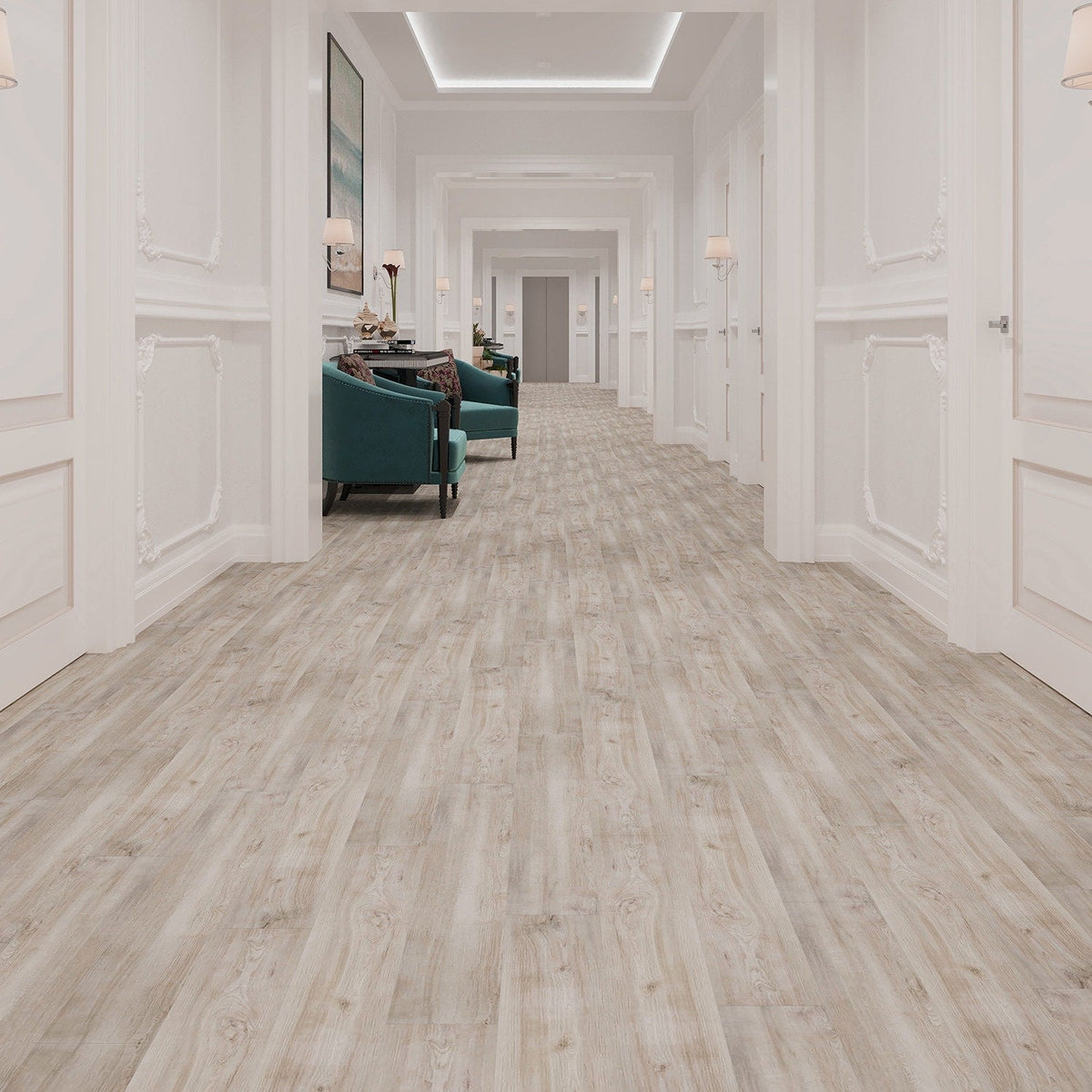 Lucida USA (Sample) PresCore Clay Brown Wood Look 12-mil Water Resistant Glue Down Vinyl Tile