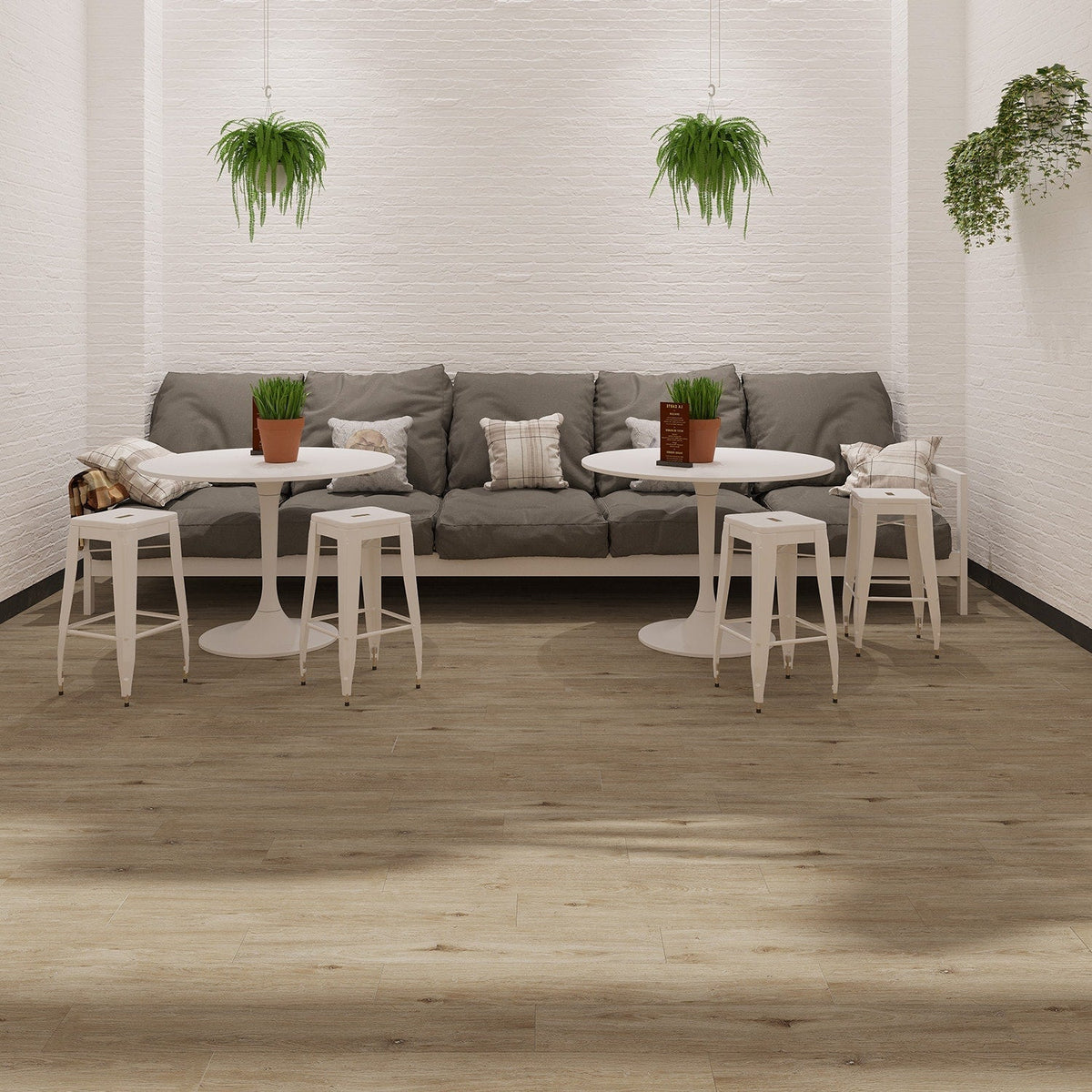 Lucida USA (Sample) PresCore Straw Brown Wood Look 12-mil Water Resistant Glue Down Vinyl Tile