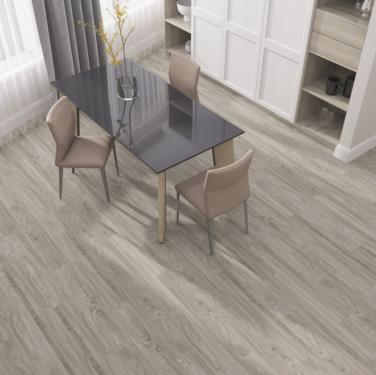 Lucida USA PresCore Toasted Gray 12-mil x 6-in W x 36-in L Waterproof Glue Down Luxury Vinyl Plank Flooring (54-sq ft/ Carton)