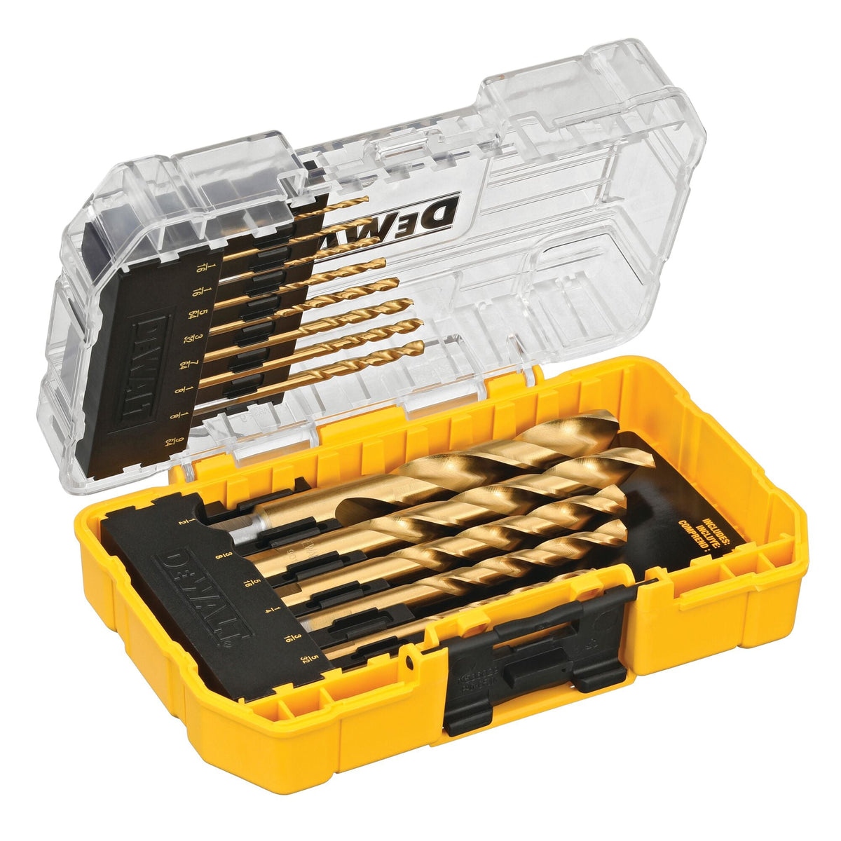 DEWALT 14-Piece Assorted Titanium Twist Drill Bit Set