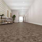 Lucida USA Oak Block Brown Patterned Look 28-mil x 12-in W x 24-in L Waterproof Glue Down Luxury Vinyl Tile Flooring (36-sq ft/ Carton)