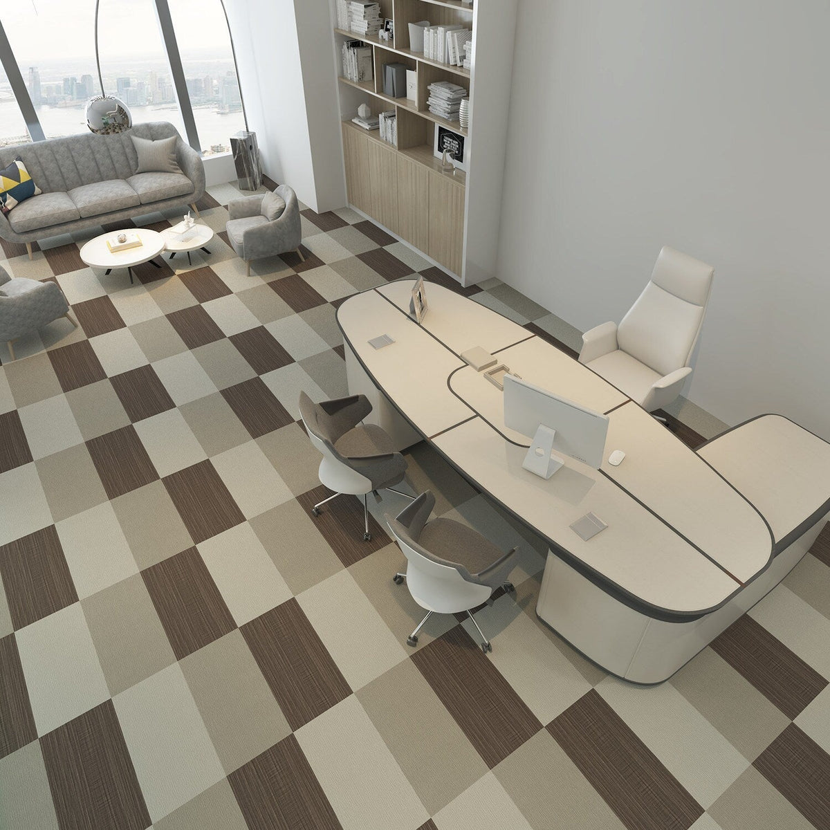 Lucida USA Appalachian Weave Bronze Patterned Look 28-mil x 12-in W x 24-in L Waterproof Glue Down Luxury Vinyl Tile Flooring (36-sq ft/ Carton)