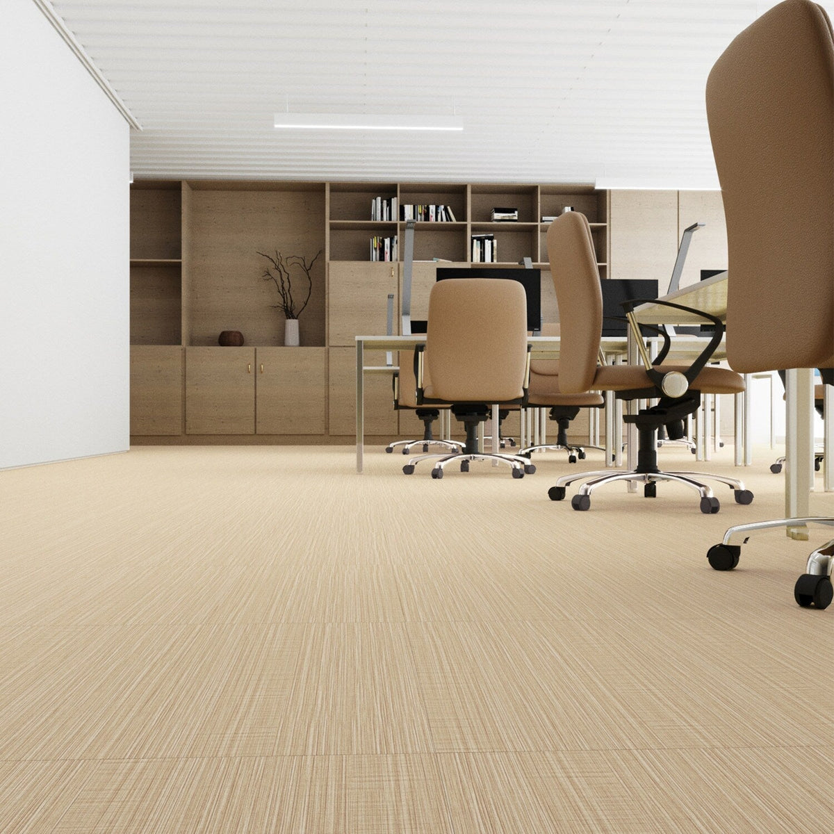 Lucida USA Harvest Weave Brown Patterned Look 28-mil x 12-in W x 24-in L Waterproof Glue Down Luxury Vinyl Tile Flooring (36-sq ft/ Carton)