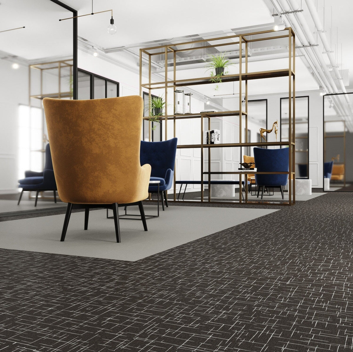 Lucida USA Antique Deco Gray Patterned Look 28-mil x 12-in W x 24-in L Waterproof Glue Down Luxury Vinyl Tile Flooring (36-sq ft/ Carton)