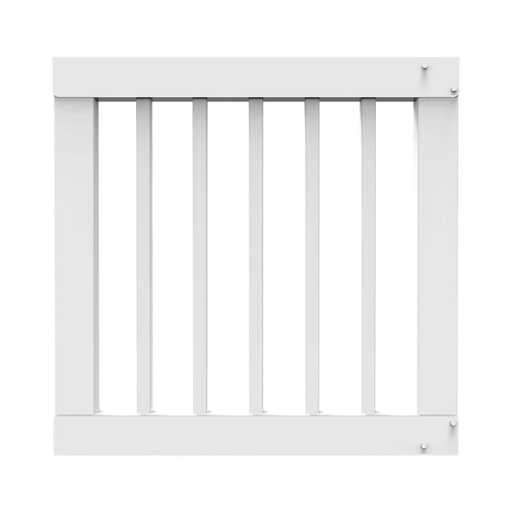 Freedom Lincoln 36-in L x 36-in H White Vinyl Deck Railing Gate (Assembly Required)