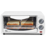 Personal 650 W 2-Slice White Toaster Oven with Built-In Timer