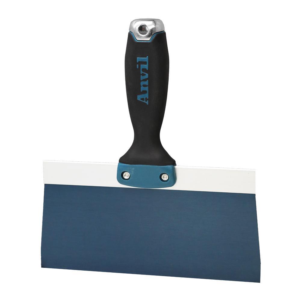 8 in. Blue Steel Taping Knife with Soft Grip Handle - Super Arbor