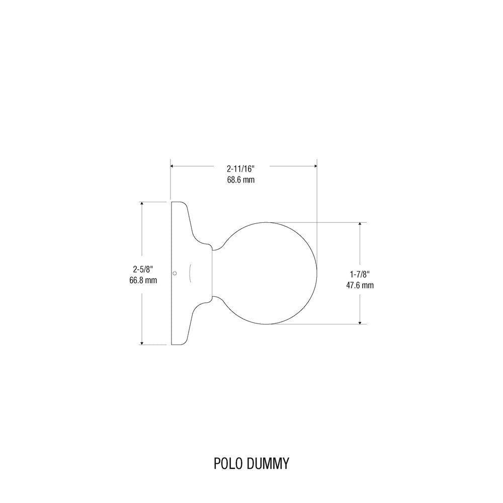Polo Satin Nickel Dummy Door Knob Featuring Microban Antimicrobial Technology - Super Arbor