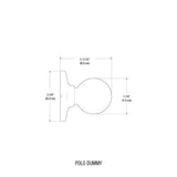 Polo Satin Nickel Dummy Door Knob Featuring Microban Antimicrobial Technology - Super Arbor
