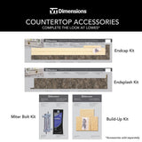 VT Dimensions Wilsonart 10-ft Toffee di Pesco Straight Laminate Kitchen Countertop with Integrated Backsplash