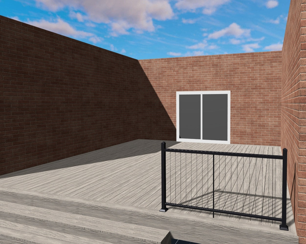 Fortress Building Products 8-ft x 34-in Black Steel Deck Cable Rail Kit