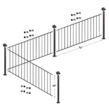 Fortress Building Products 24-ft x 34-in Black Sand Steel Deck Rail Kit