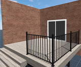 Fortress Building Products 18-ft x 40-in Black Sand Steel Deck Rail Kit