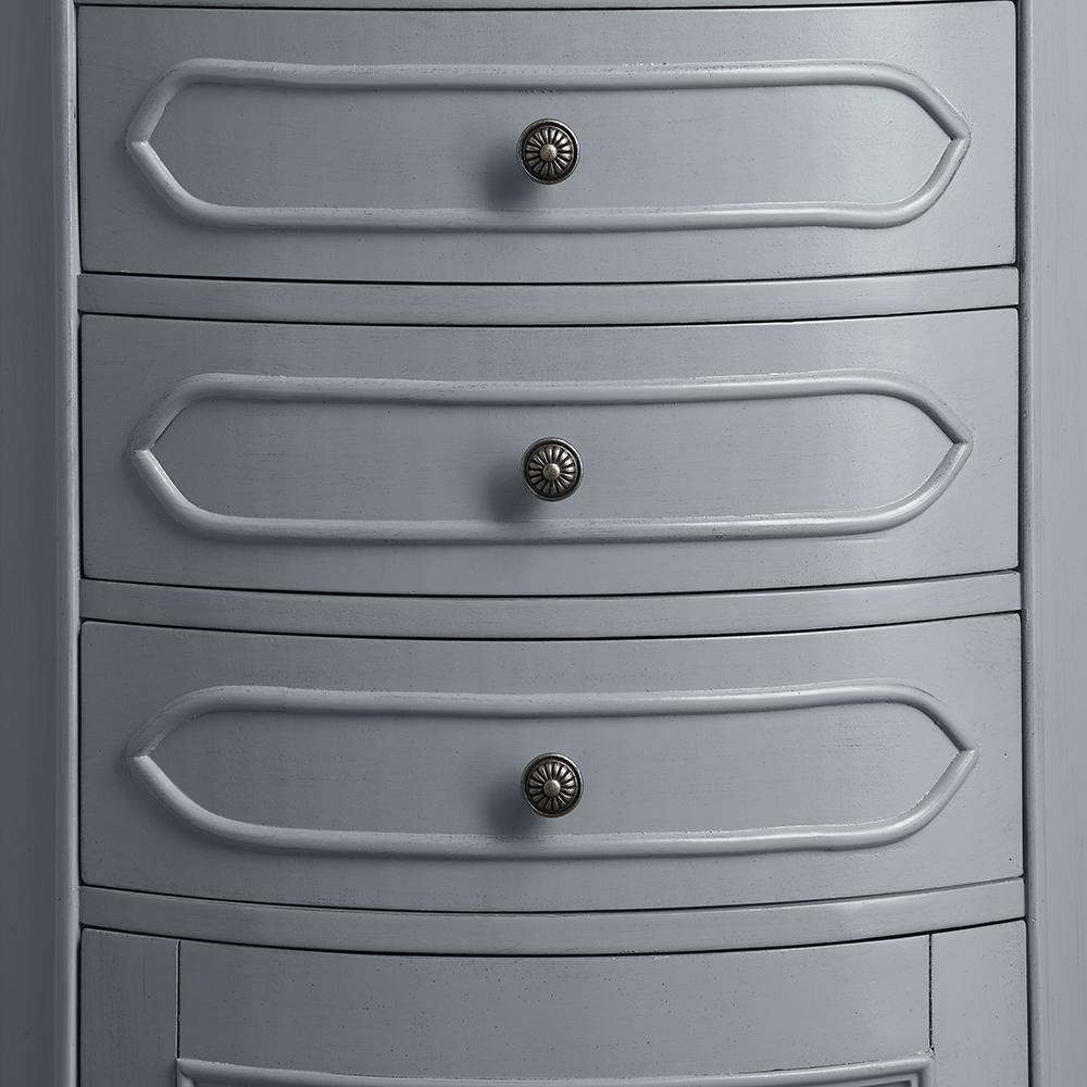 Winslow 22 in. W x 14 in. D x 67.5 in. H Single Door Linen Cabinet in Antique Gray - Super Arbor