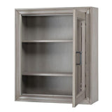 Hazelton 24 in. W x 28 in. H Framed Surface-Mount Bathroom Medicine Cabinet in Antique Grey