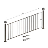 Fortress Building Products 6-ft x 34-in Antique Bronze Steel Deck Rail Kit