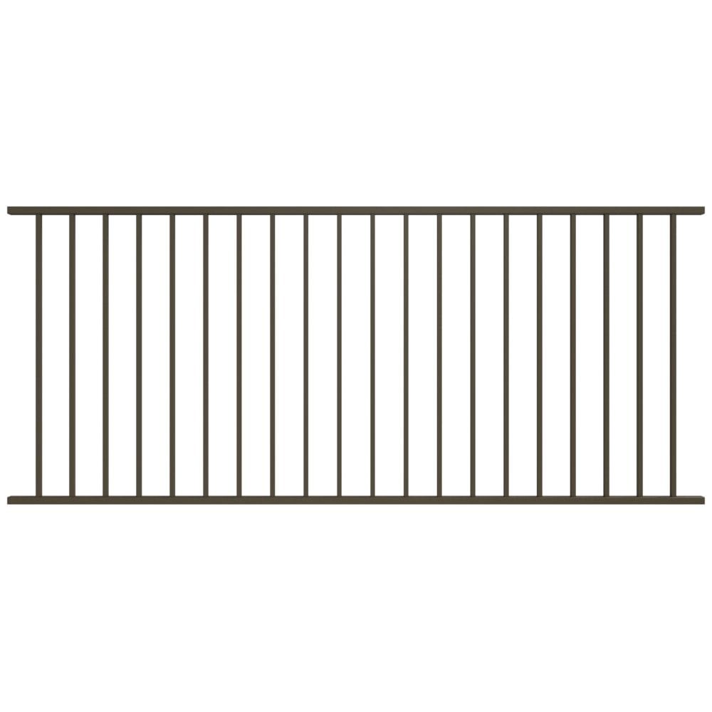 Fortress Building Products 24-ft x 40-in Antique Bronze Steel Deck Rail Kit