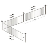 Fortress Building Products 24-ft x 34-in Antique Bronze Steel Deck Rail Kit