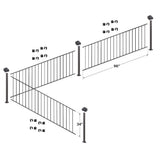 Fortress Building Products 24-ft x 34-in Black Sand Steel Deck Rail Kit