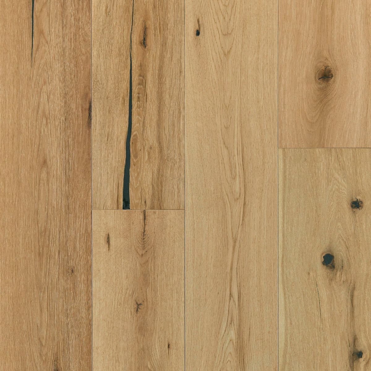 Bruce America's Best Choice Golden Natural White Oak 6-1/2-in W x 3/8-in T x Varying Length Wirebrushed Engineered Hardwood Flooring (32.11-sq ft / Carton)