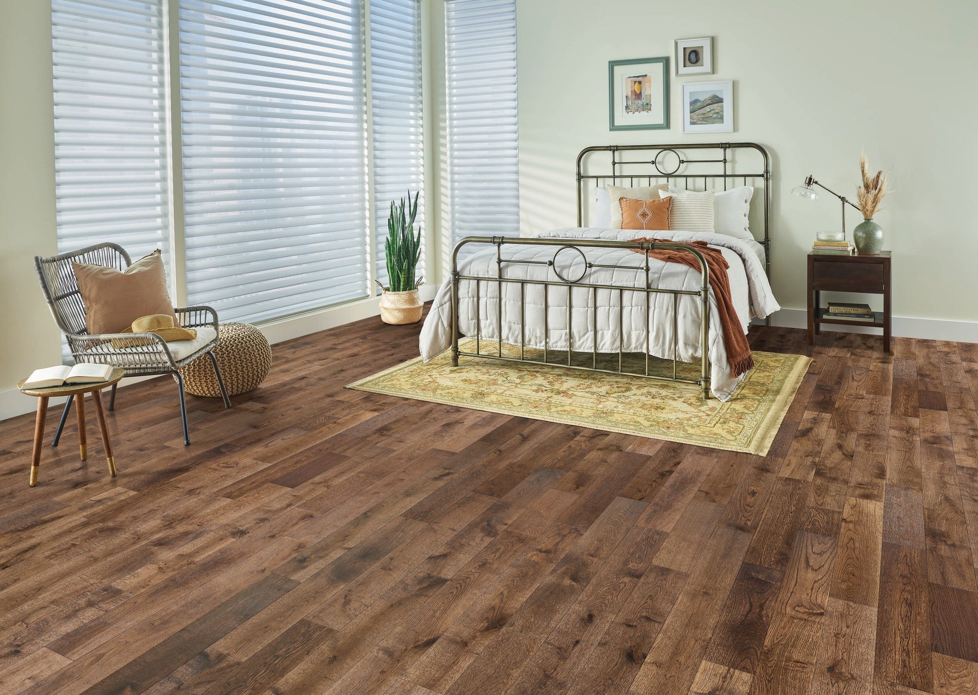 Bruce White oak Deer Valley hardwood flooring — installed room view