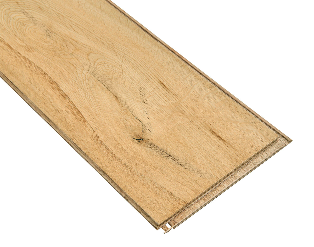 Bruce America's Best Choice Golden Natural White Oak 6-in W x 3/8-in T x Varying Length Wirebrushed Engineered Hardwood Flooring (30.63-sq ft / Carton)