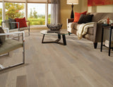Bruce America's Best Choice Breezy Gray White Oak 5-in W x 3/4-in T Varying Length Handscraped Solid Hardwood Flooring (23.5-sq ft / Carton)