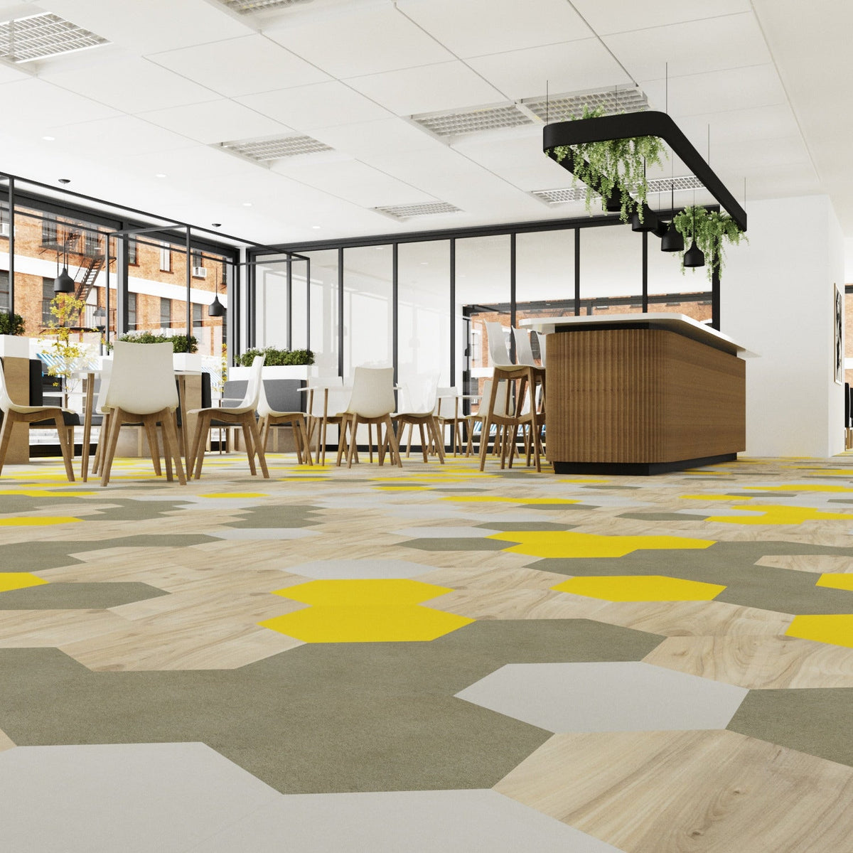 Lucida USA MosaiCore Sunchoke 9-in x 9-in Waterproof Luxury Vinyl Tile Flooring, Glue-Down, 12.25-sq ft Carton