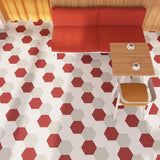 Lucida USA Berry Red Solid 28-mil x 9-in W x 10-in L Waterproof Glue Down Luxury Vinyl Tile Flooring (12.25-sq ft/ Carton)