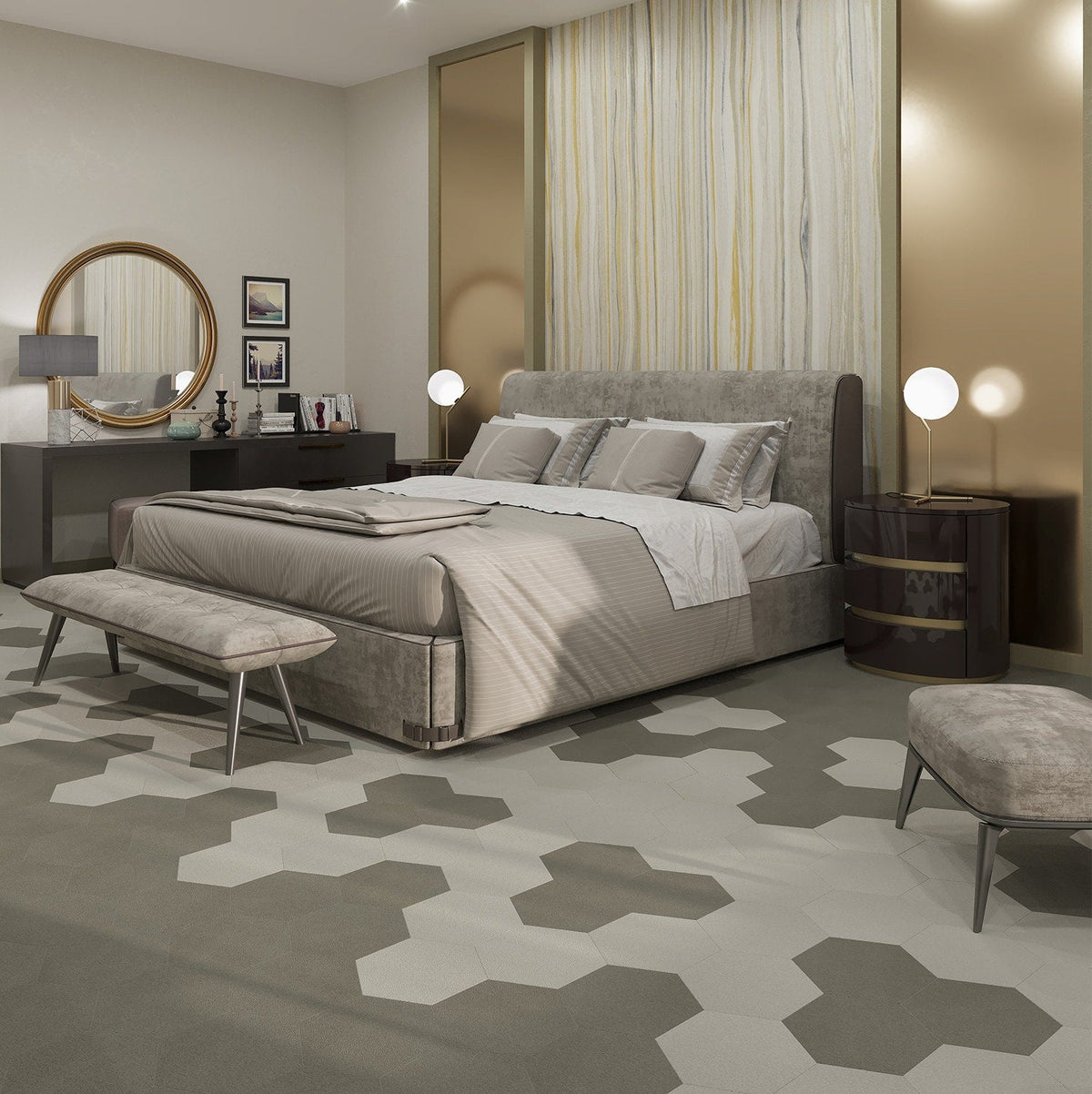 Lucida USA MosaiCore Pewter 9-in x 9-in Waterproof Luxury Vinyl Tile Flooring, 28-mil Wear Layer (12.25-sq ft Carton)