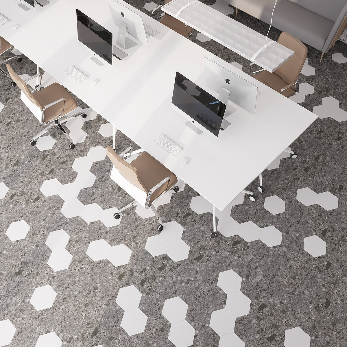 Lucida USA MosaiCore Charcoal Quartz 9-in x 9-in Waterproof Luxury Vinyl Tile Flooring, 28-mil Wear Layer (12.25-sq ft Carton)