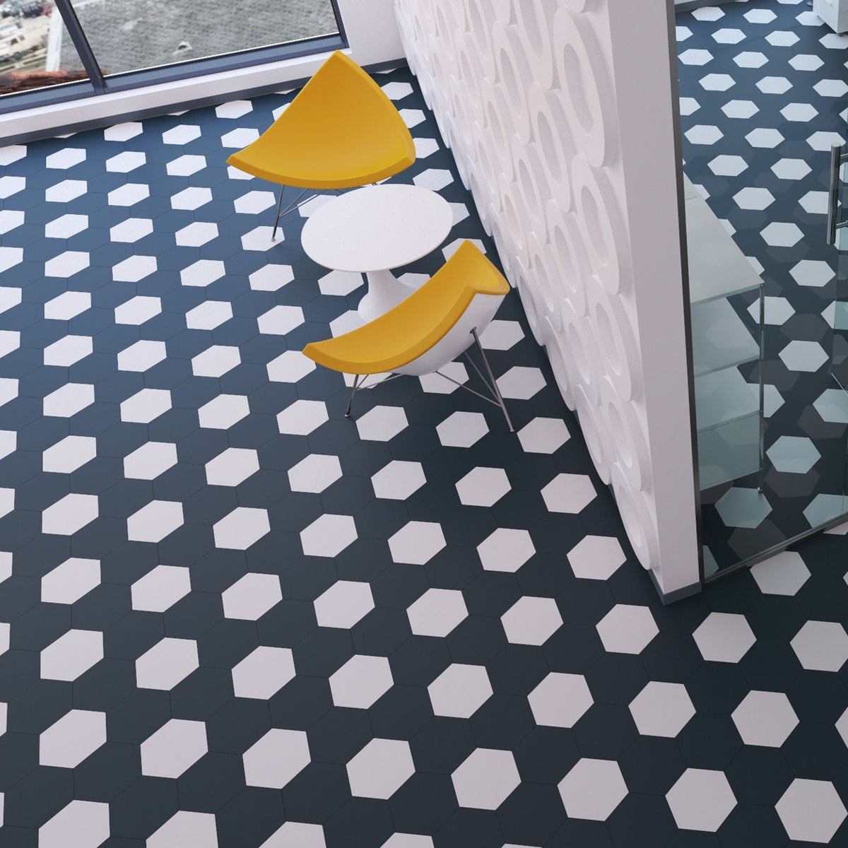 Lucida USA MosaiCore Midnight 9-in x 9-in Waterproof Luxury Vinyl Tile Flooring, Glue-Down, 28-mil Wear Layer (12.25-sq ft Carton)