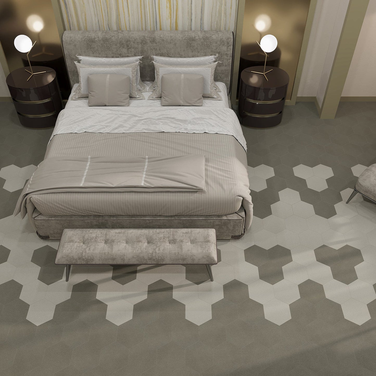 Lucida USA MosaiCore Pewter 9-in x 9-in Waterproof Luxury Vinyl Tile Flooring, 28-mil Wear Layer (12.25-sq ft Carton)