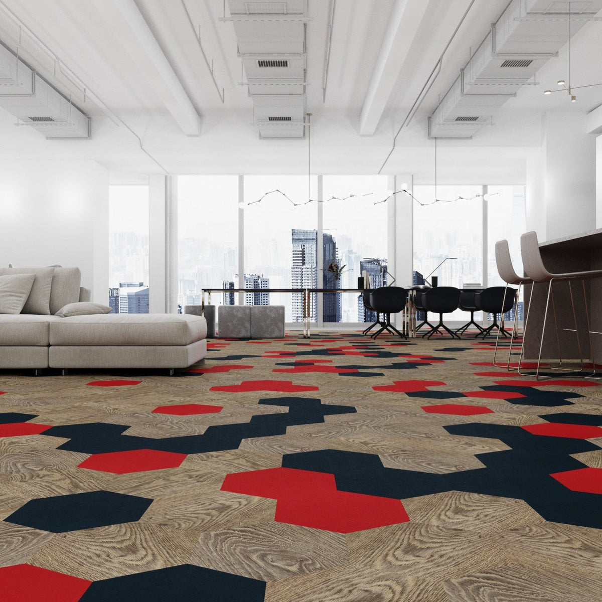 Lucida USA Berry Red Solid 28-mil x 9-in W x 10-in L Waterproof Glue Down Luxury Vinyl Tile Flooring (12.25-sq ft/ Carton)