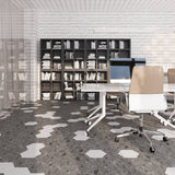 Lucida USA MosaiCore Charcoal Quartz 9-in x 9-in Waterproof Luxury Vinyl Tile Flooring, 28-mil Wear Layer (12.25-sq ft Carton)