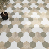 Lucida USA MosaiCore Snow 9-in x 9-in Waterproof Luxury Vinyl Tile Flooring, 28-mil Wear Layer (12.25-sq ft Carton)