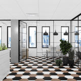Lucida USA MosaiCore Pure Black 9-in x 9-in Waterproof Luxury Vinyl Tile Flooring, 28-mil Wear Layer (12.25-sq ft Carton)