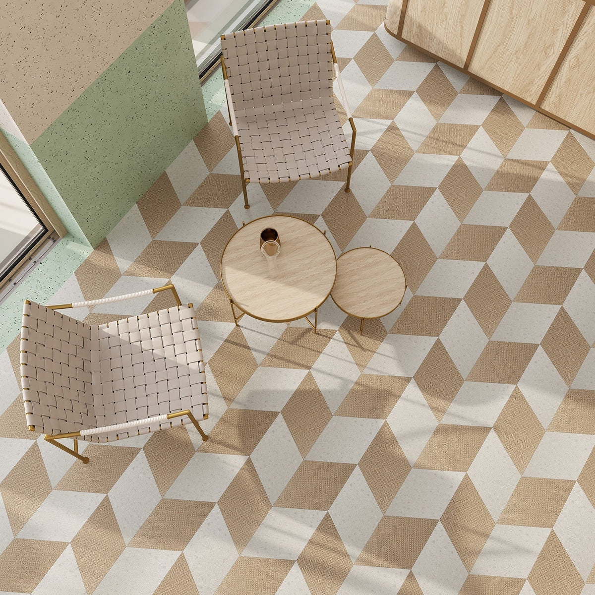 Lucida USA Basketweave Brown Patterned Look 28-mil x 10-in W x 16-in L Waterproof Glue Down Luxury Vinyl Tile Flooring (15.15-sq ft/ Carton)