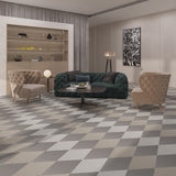 Lucida USA Seashell Braid Brown Patterned Look 28-mil x 10-in W x 16-in L Waterproof Glue Down Luxury Vinyl Tile Flooring (15.15-sq ft/ Carton)