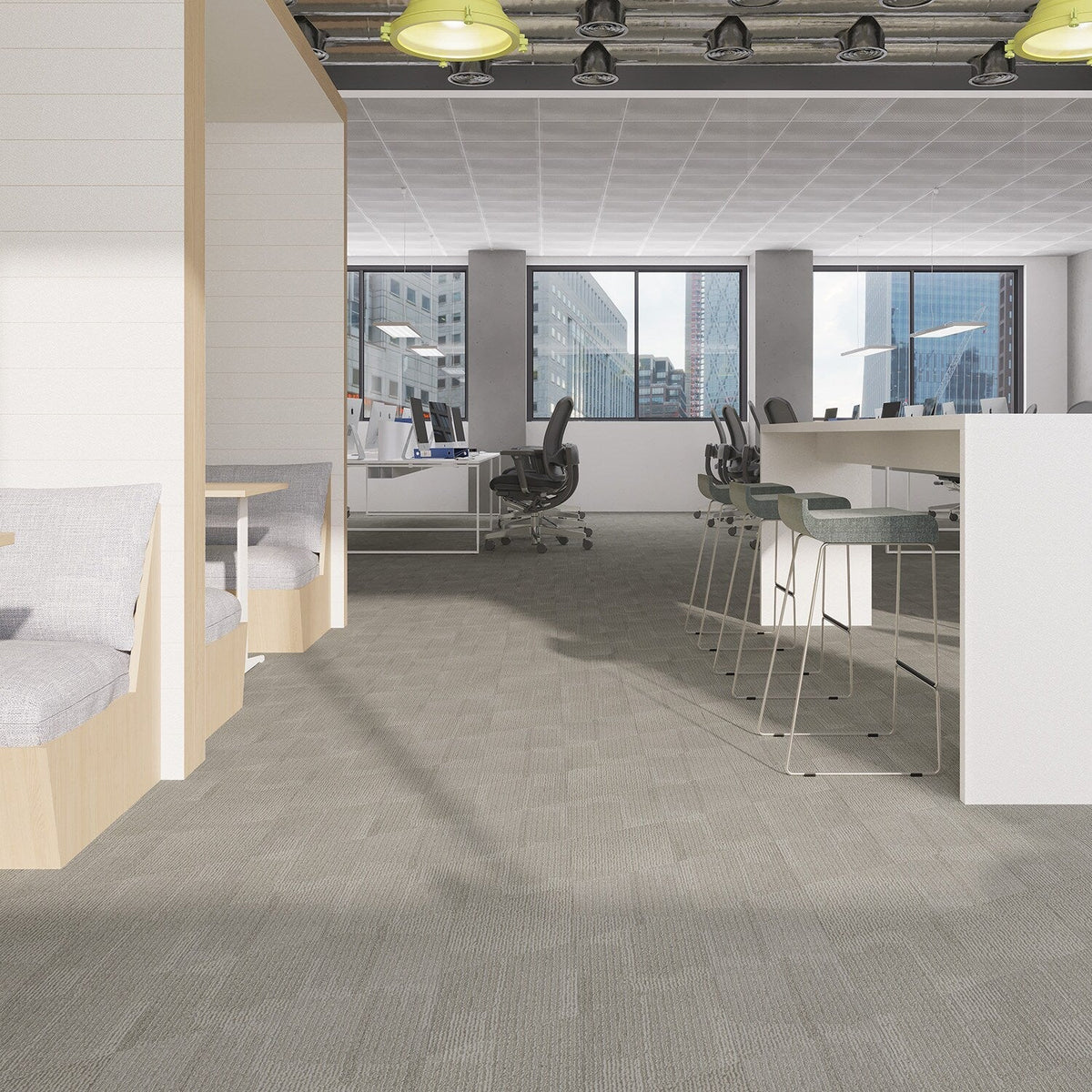 Lucida USA Fleece Braid Gray Patterned Look 28-mil x 10-in W x 16-in L Waterproof Glue Down Luxury Vinyl Tile Flooring (15.15-sq ft/ Carton)