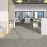 Lucida USA Fleece Braid Gray Patterned Look 28-mil x 10-in W x 16-in L Waterproof Glue Down Luxury Vinyl Tile Flooring (15.15-sq ft/ Carton)