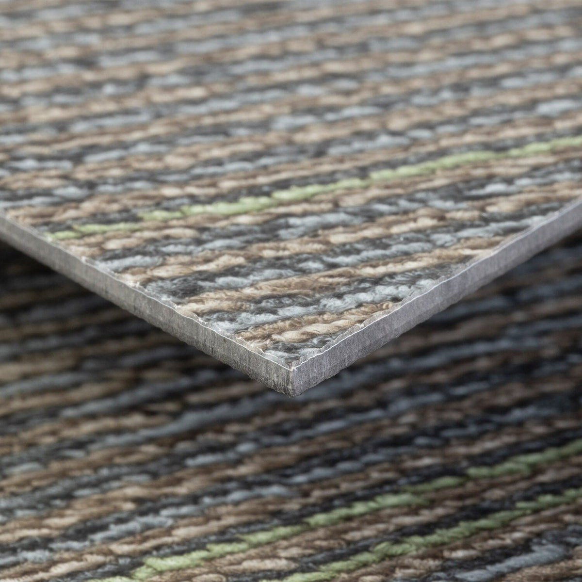 Lucida USA Cityscape Braid Brown Patterned Look 28-mil x 10-in W x 16-in L Waterproof Glue Down Luxury Vinyl Tile Flooring (15.15-sq ft/ Carton)