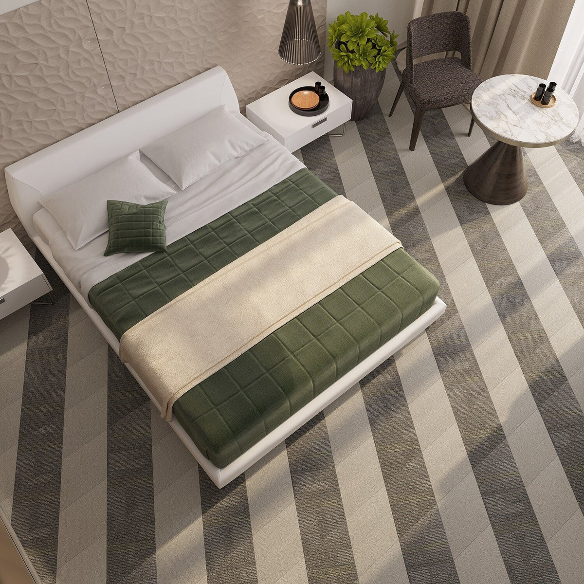 Lucida USA Cityscape Braid Brown Patterned Look 28-mil x 10-in W x 16-in L Waterproof Glue Down Luxury Vinyl Tile Flooring (15.15-sq ft/ Carton)