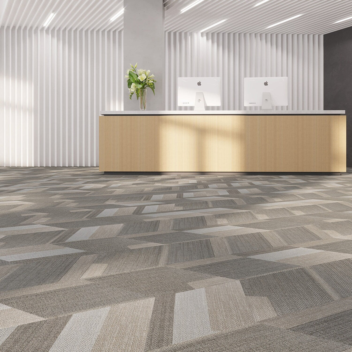 Lucida USA Sahara Braid Gray Patterned Look 28-mil x 10-in W x 16-in L Waterproof Glue Down Luxury Vinyl Tile Flooring (15.15-sq ft/ Carton)