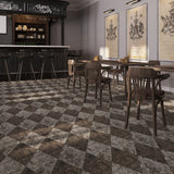 Lucida USA Smoke Stone Brown Stone Look 28-mil x 10-in W x 16-in L Waterproof Glue Down Luxury Vinyl Tile Flooring (15.15-sq ft/ Carton)