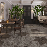 Lucida USA Smoke Stone Brown Stone Look 28-mil x 10-in W x 16-in L Waterproof Glue Down Luxury Vinyl Tile Flooring (15.15-sq ft/ Carton)